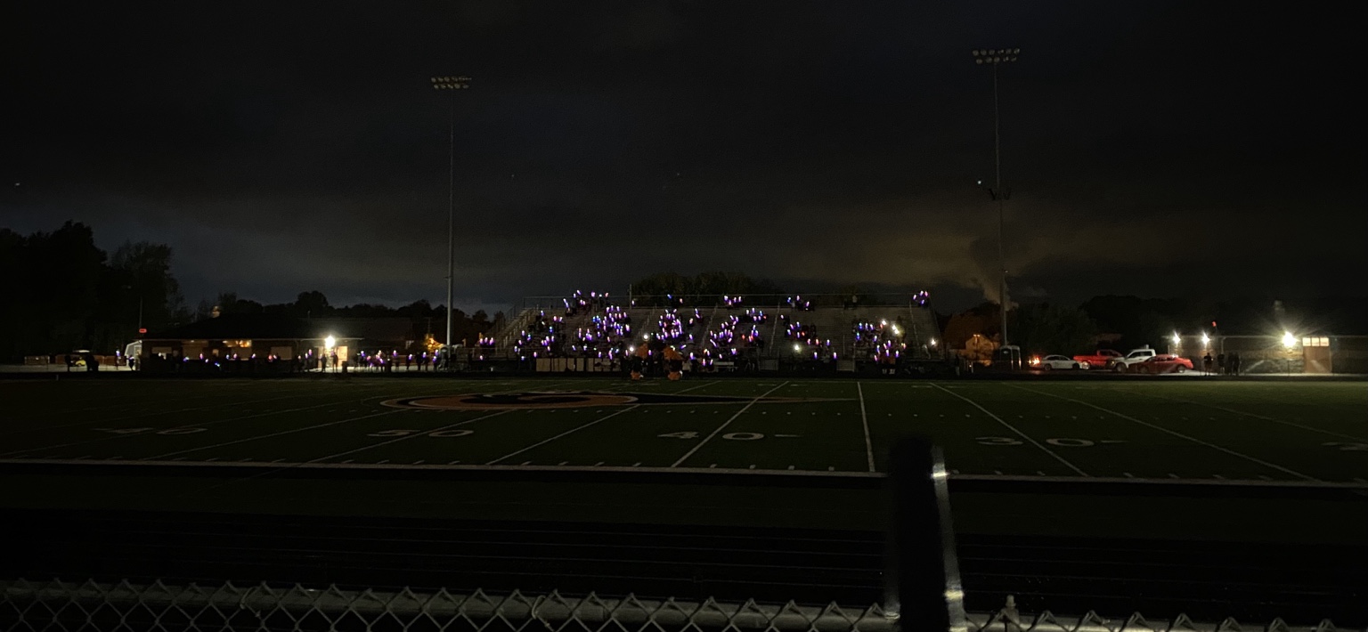 Light Up the Night lights in stands